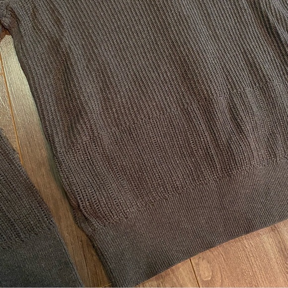 AllSaints Metz knit hoodie grey zip up - Picture 4 of 10